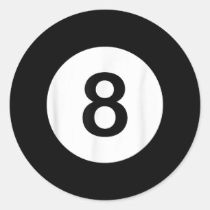 Sticker Rond 8 Ball pool Hall Tees, poison de Shark Lover