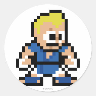 Sticker Rond 8 bits Abel