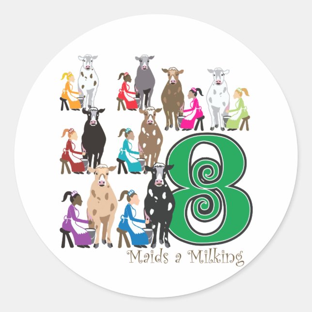 Sticker Rond 8 Militaires (Devant)