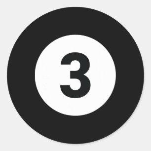 Sticker Rond 8 Pool Ball 3 Billiards Costume Halloween Groupe M