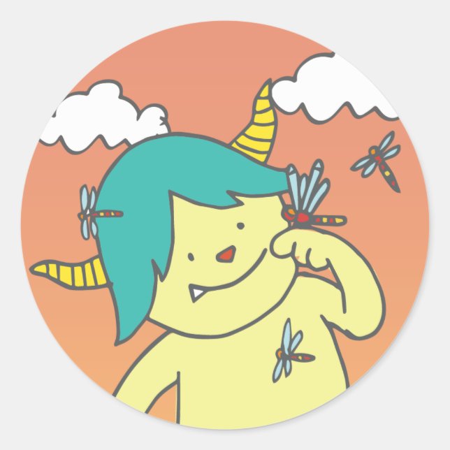 STICKER ROND 9月モンスターシール。 (Devant)