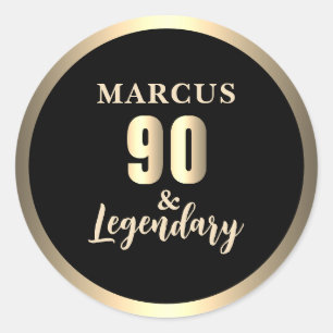 Sticker Rond 90 ans & légendaire 90e anniversaire
