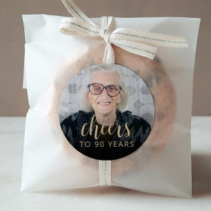 Sticker Rond 90e anniversaire de la fête