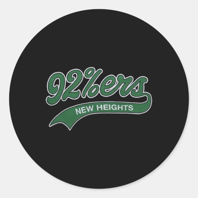 Sticker Rond 92%ers New Heights For Men And Women  (Devant)