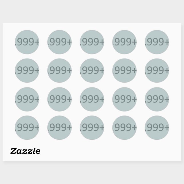 Sticker Rond .999+ Disque Argent (Feuille)