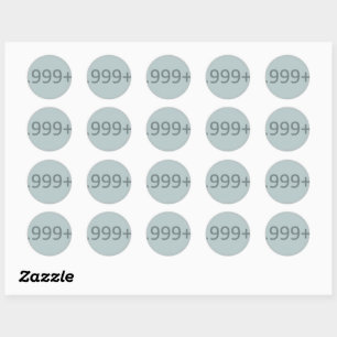 Sticker Rond .999+ Disque Argent