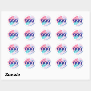 Sticker Rond 999 Numéro d'ange Manifestation de renaissance spi