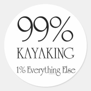 Sticker Rond 99% Kayaking