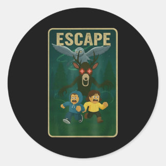 Sticker Rond 99 Nights Halloween Gamer Deer In The Forest Funny