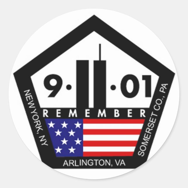 Sticker Rond 9-11 Souvenir du 10e anniversaire (Devant)