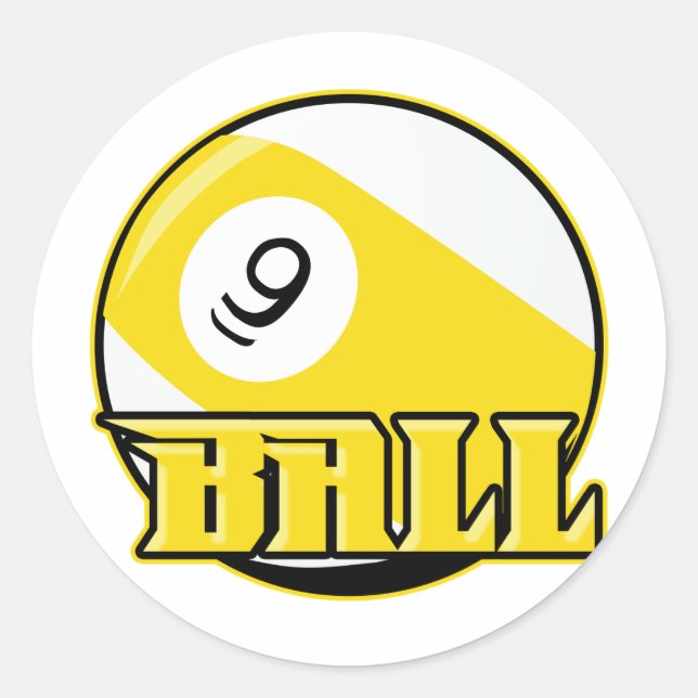 Sticker Rond 9 balles (Devant)