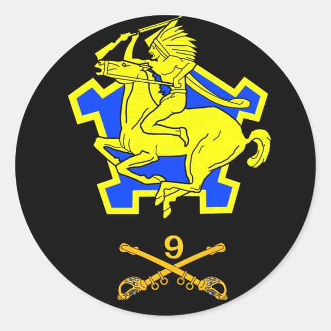 Sticker Rond 9e Régiment de Calvaire (Devant)