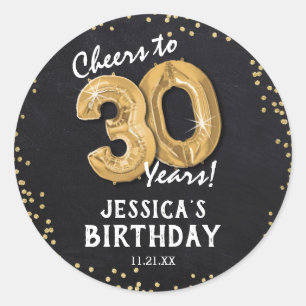 Sticker Rond À 30 Ans, Félicitations ! 30e Anniversaire