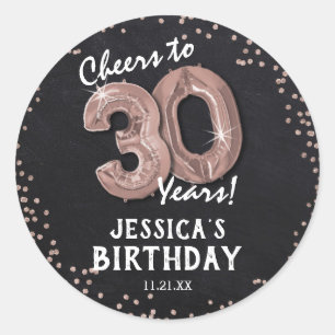 Sticker Rond À 30 ans, félicitations ! 30e anniversaire