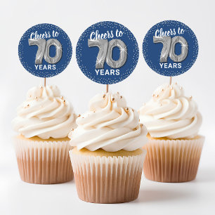 Sticker Rond À 70 Ans Félicitations Anniversaire Adulte