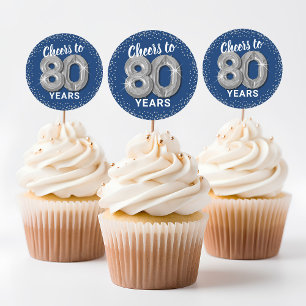 Sticker Rond À 80 Ans Joyeux Anniversaire Adulte