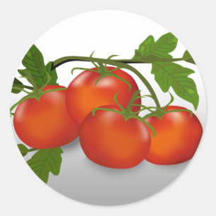 Sticker rond à canne à tomate