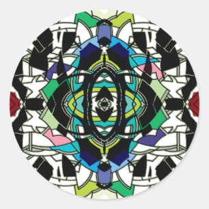 Sticker Rond à damiers