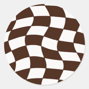 Sticker Rond à damiers drapeau du ventilateur de course.