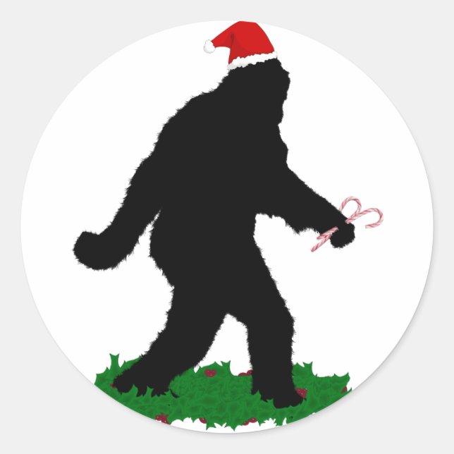 Sticker Rond A fêté Noël, Gone Squatchin' (Devant)