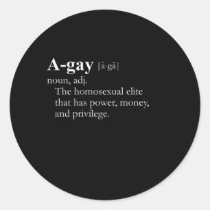 Sticker Rond A-Gay (définition)