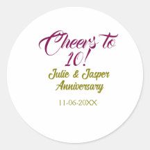 À la 10e anniversaire de mariage mauve or