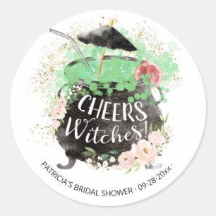 Sticker Rond À la sorcière, enterrement de vie de jeune fille H