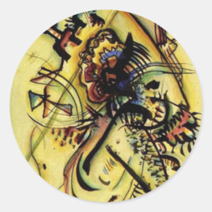 Sticker Rond À la voix inconnue de Kandinsky
