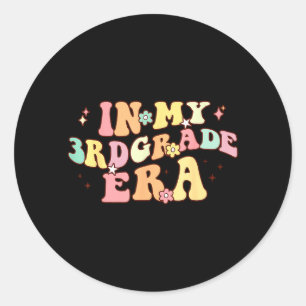 Sticker Rond À l'époque de la troisième année Retro Retour au p