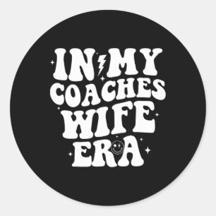 Sticker Rond À l'ère de la femme de mon entraîneur, croquis de 