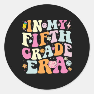 Sticker Rond À l'ère de ma cinquième année 5e année Prof Ck à