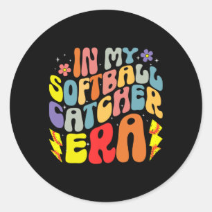 Sticker Rond À l'ère de mon Softll Catcher Groovy Softll Lover