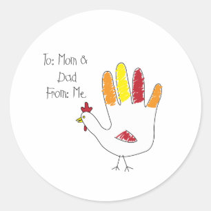 Sticker Rond A Maman & Papa