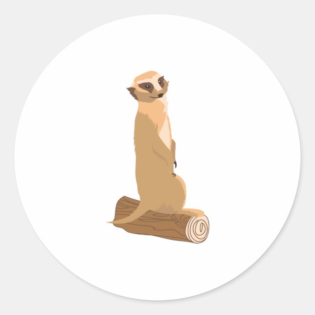 Sticker Rond A Meerkat (Devant)