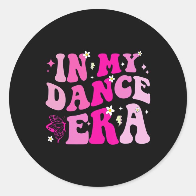 Sticker Rond A Mon Époque De Danse Pour Ballet Danseuse Filles  (Devant)