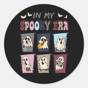 Sticker Rond À Mon Époque Éffrayante Saison Éffrayante Ghost Re