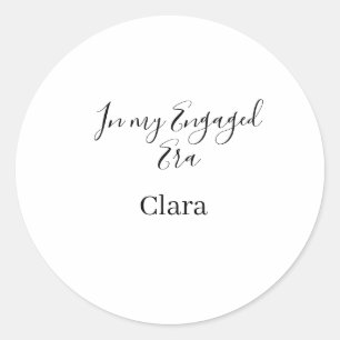 Sticker Rond À mon époque fiancée ajouter nom date fiançailles