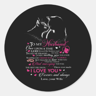 Sticker Rond À Mon Mari Il Était Une Fois Dieu Béni