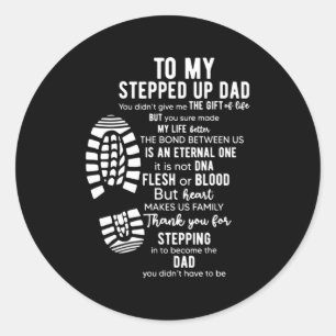Sticker Rond À Mon Père Stepfather À La Tête Dit Stepdad