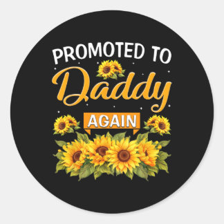 Sticker Rond À Papa Encore Sunflower Bientôt Être Papa