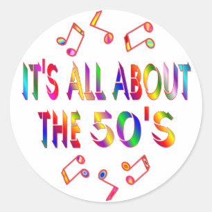 Sticker Rond A propos de les années 50