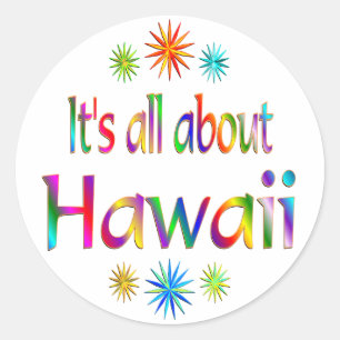 Sticker Rond A propos d'Hawaii