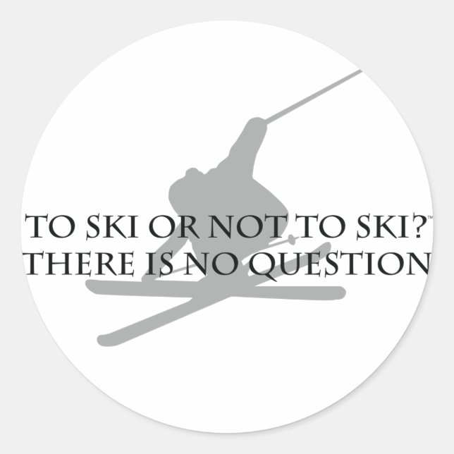 Sticker Rond À Ski Ou Non À Ski (Devant)