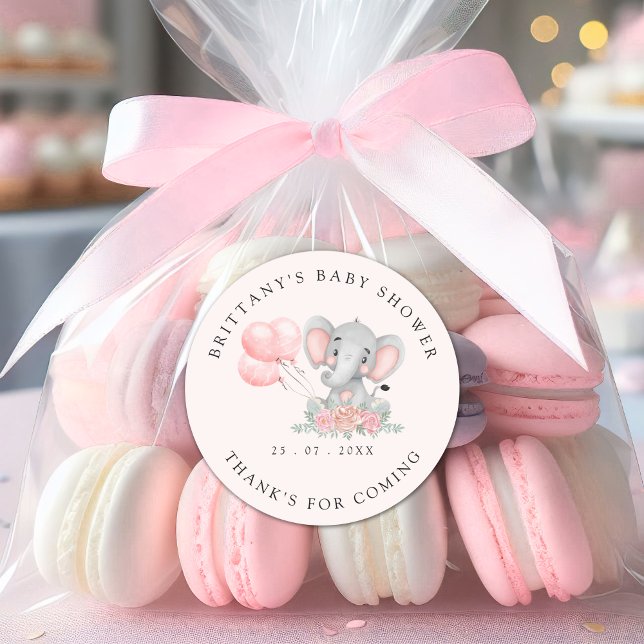 Sticker Rond A Sweet Little Girl is on her Way Baby shower (Créateur téléchargé)