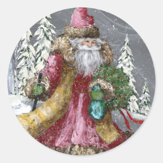 STICKER ROND À TRAVERS LA NEIGE