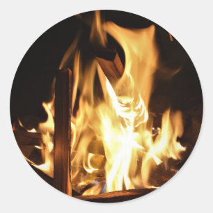 Sticker Rond A travers les flammes