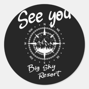 Sticker Rond A Voir Dans Big Sky Resort Ski Usa Vacation Ski