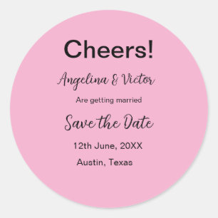 Sticker Rond À votre santé, sauvegardez la date simple minimali