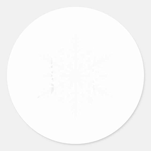 Sticker Rond A White Snowflake  (Devant)