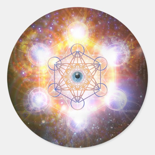Sticker Rond "Aad Guray Nameh" - Mantra-Merkaba protectrice (Devant)